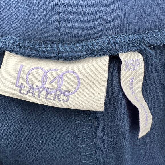 LOGO Layers by Laurie Goldstein Bermuda Pull On Shorts NAVY BLUE Womens XSP - Picture 5 of 6